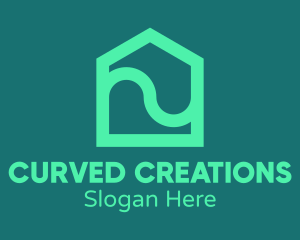 Teal Pentagon House logo design