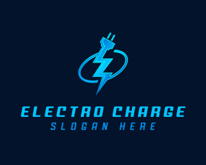 Lightning Plug Electric logo design