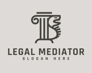 Paralegal Column Snake logo design