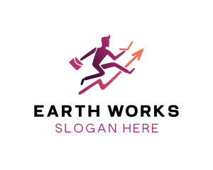 Work Employee Growth logo design