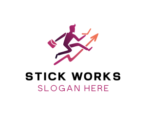 Work Employee Growth logo design