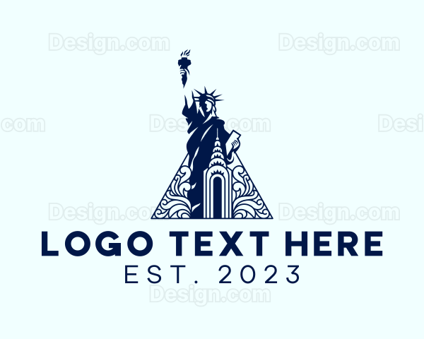 America Art Deco Liberty Logo