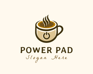 Power Coffee Cup logo design