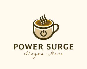 Power Coffee Cup logo design