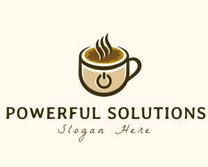 Power Coffee Cup logo design