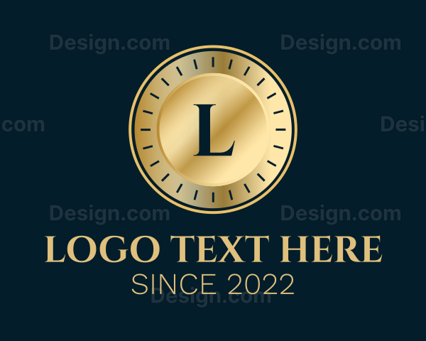 Luxury Gold Coin Letter Logo