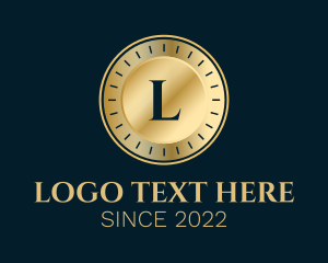 Luxury Gold Coin Letter  logo