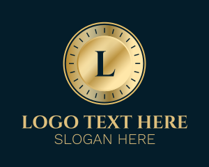Luxury Gold Coin Letter  Logo