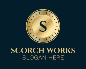 Luxury Gold Coin Letter  Logo