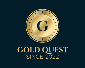 Luxury Gold Coin Letter  logo design