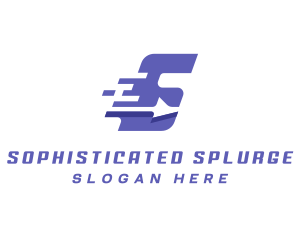 Logistics Courier Letter S logo design