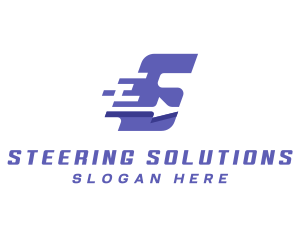 Logistics Courier Letter S logo design