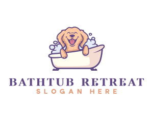 Golden Retriever Bathtub logo