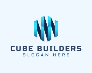 Digital Tech Cube  logo design