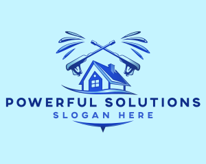 Power Wash Roof Spray logo design