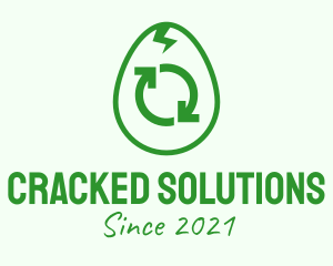 Green Recycle Egg logo design