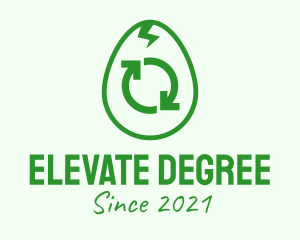 Green Recycle Egg logo design