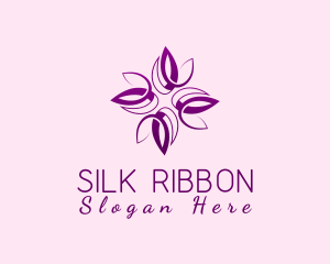 Ornament Flower Ribbon logo design