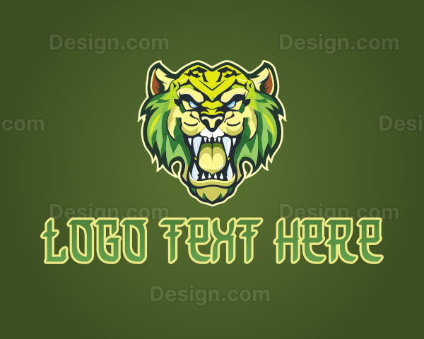 Green Sabertooth Tiger Logo