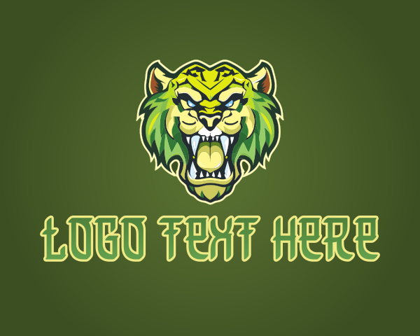 Green Sabertooth Tiger logo