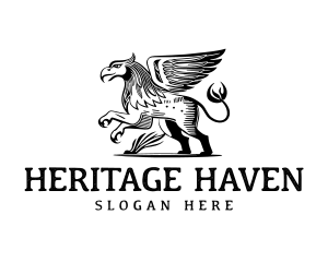 Vintage Heritage Griffin logo design