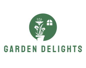 Green Indoor Plant logo design