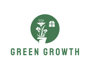 Green Indoor Plant logo design