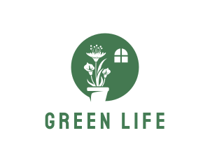 Green Indoor Plant logo design