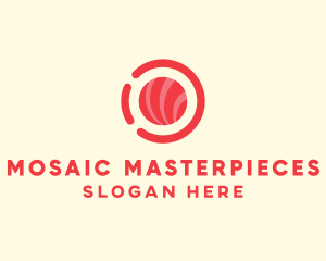 Pink Red Sushi Circle logo design