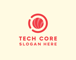 Pink Red Sushi Circle logo design