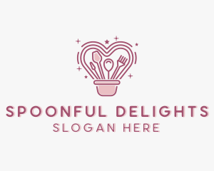 Heart Pastry Bucket logo design