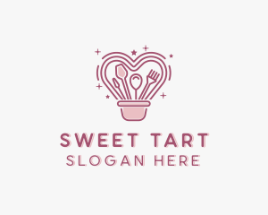 Heart Pastry Bucket logo design