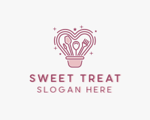 Heart Pastry Bucket logo design