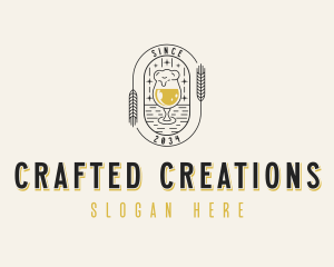 Wheat Beer Liquor logo design