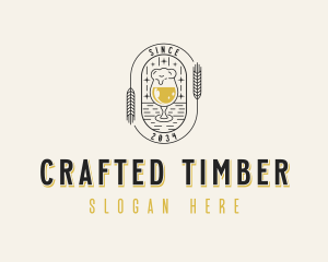 Wheat Beer Liquor logo design