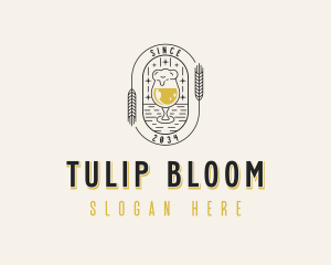 Wheat Beer Liquor logo design