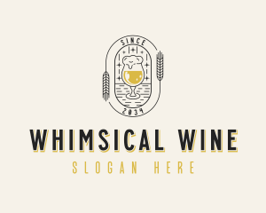 Wheat Beer Liquor logo design