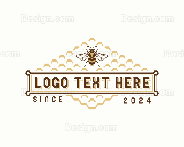 Wasp Honeycomb Beekeeper Logo