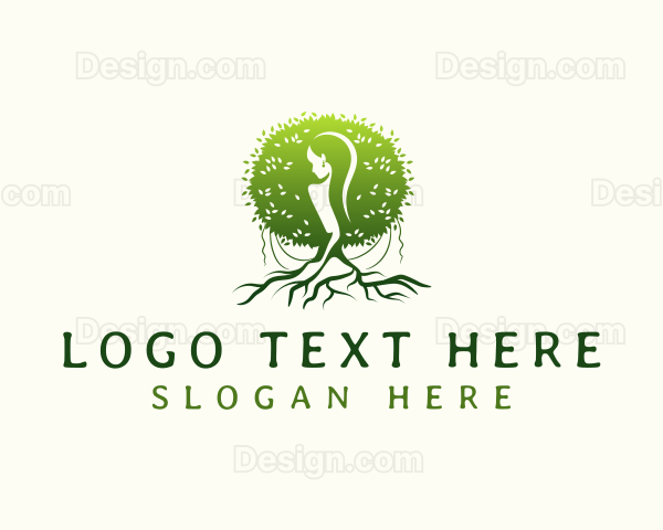 Eco Feminine Tree Logo