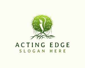 Eco Feminine Tree  logo design