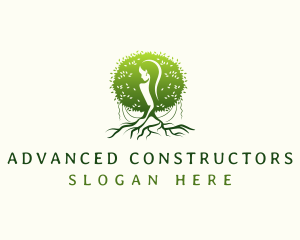 Eco Feminine Tree  logo design