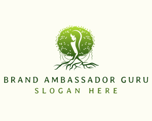 Eco Feminine Tree  logo design