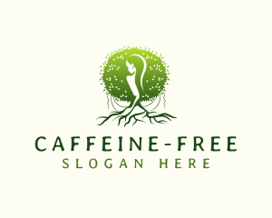 Eco Feminine Tree  logo design