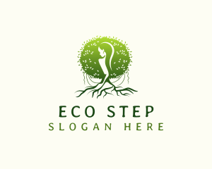 Eco Feminine Tree  logo design