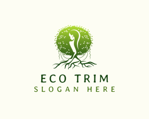 Eco Feminine Tree  logo design