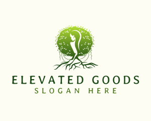 Eco Feminine Tree  logo design