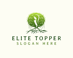 Eco Feminine Tree  logo design