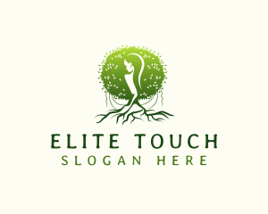 Eco Feminine Tree  logo design