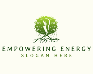 Eco Feminine Tree  logo design