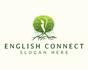 Eco Feminine Tree  logo design